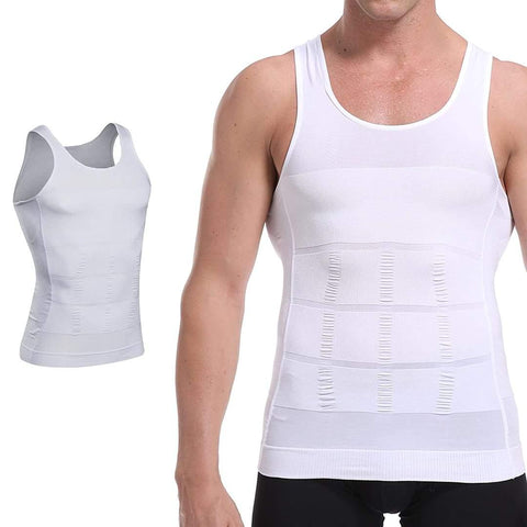 Men Slimming Body Shaper Waist Trainer Vest Tummy Control Posture Shirt