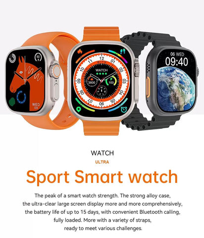 Watch 8 Ultra Smart Watch 2022 New Nfc Wireless Charging