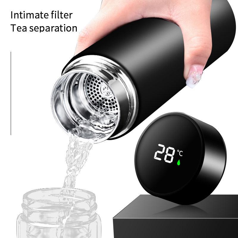 Smart Insulation Cup Water Bottle Led Digital Temperature Display Stainless Steel Thermal Mugs Intelligent 500ML