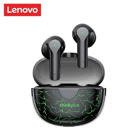 Lenovo XT95 Pro TWS Bluetooth Earbuds: Low Latency, RGB Lights, HiFi Sound, Mic – Black
