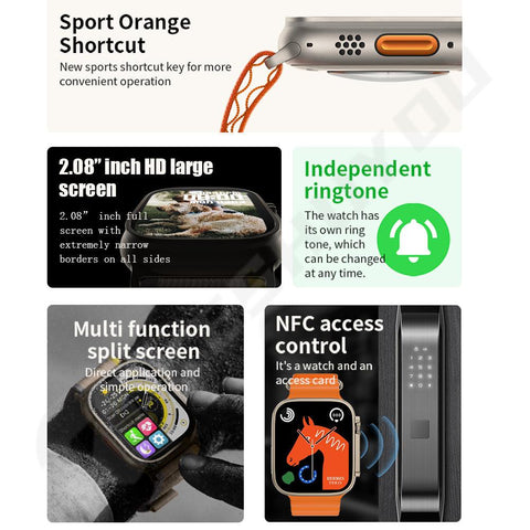 S8 Ultra Max Series 8 Smart Watch Ultra Ai Voice Watch 2.0 Inch Bluetooth Call Wireless Charging Watch
