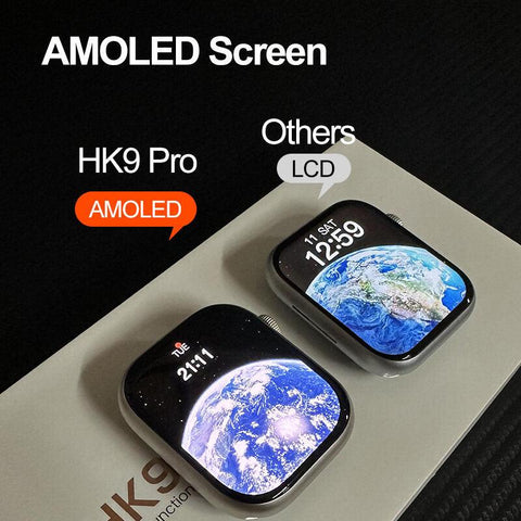 HK9 PRO Smart watch, 2.02 inch ((Super AMOLED)) Screen, Wireless Charging, NFC