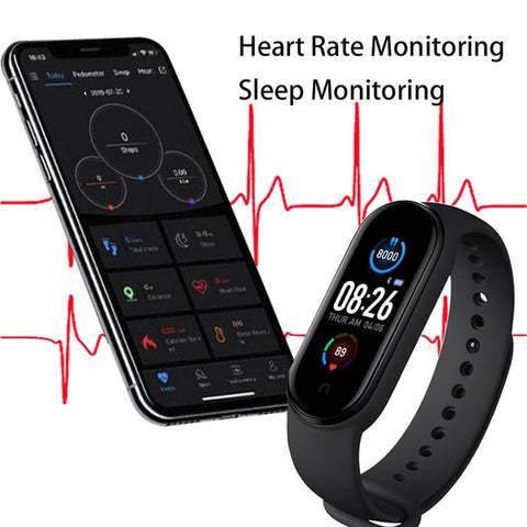 NEW M5 Band Sport Wristband Blood Pressure Monitor Heart Rate For Android And IOS