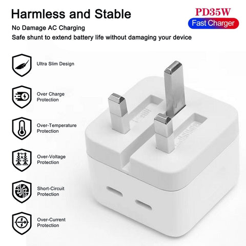 Iphone 2pd 35w Fast Charger Uk Pin