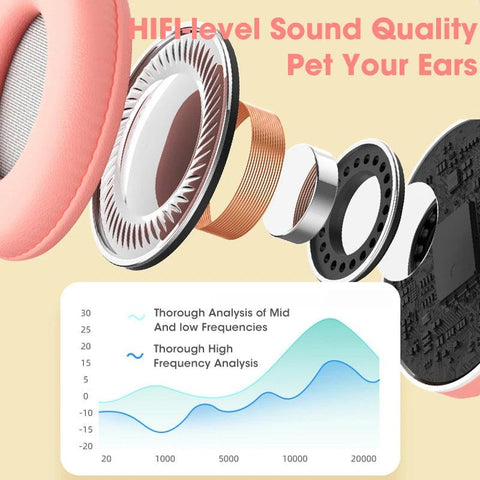 Cat Ear Wireless Headphones Bluetooth Headset B39m