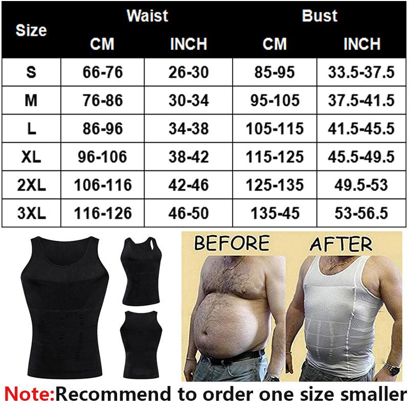 Men Slimming Body Shaper Waist Trainer Vest Tummy Control Posture