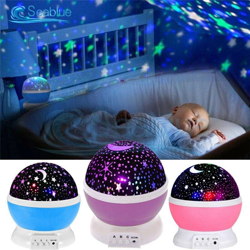 LED Rotating Night Light Projector Starry Sky Star Master Children Kids Sleep Romantic LED USB Projector Lamp Child Gifts