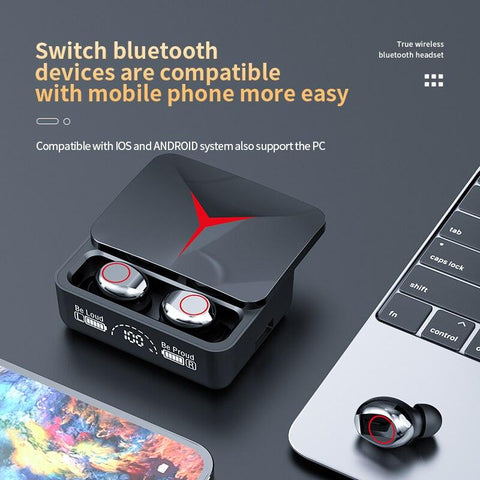 TWS M90 Pro Wireless Headphones Gaming Earphone Bluetooth 5.3 Sport Earbuds